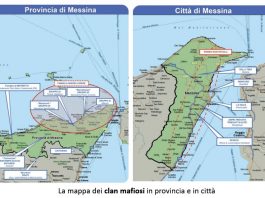 la mappa dei clan mafiosi a Messina e provincia nel rapporto semestrale della DIA