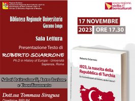Biblioteca Regionale di Messina: “1923, la nascita della Repubblica di Turchia. Da Costantinopoli ad Ankara, quale futuro?”