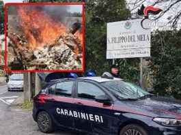 San Filippo del Mela. Da fuoco ad un cumulo di rifiuti e danneggia auto in sosta. 30enne arrestato dai Carabinieri