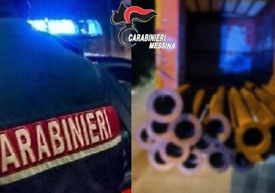 Denunciati tre individui per il furto di tubature dall’acquedotto comunale di Castelmola: refurtiva recuperata
