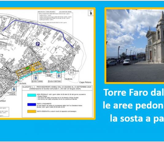 Torre Faro dal 15 giugno le aree pedonali estive e la sosta a pagamento