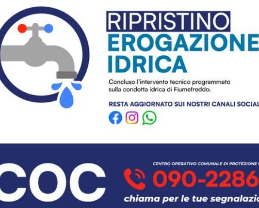 Graduale ripresa dell’erogazione idrica a Messina: attivi il Centro Operativo Comunale e i punti fissi di approvvigionamento