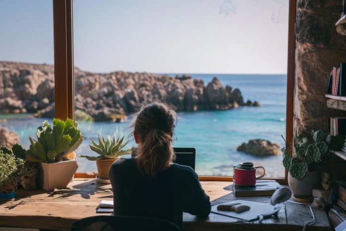 scena-con-giovani-diversi-che-sono-nomadi-digitali-e-lavorano-distanza-da-luoghi-da-sogno