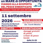 A Patti (Me) l’11 settembre “Un mare di opportunità, evento per la valorizzazione del pesce dimenticato”